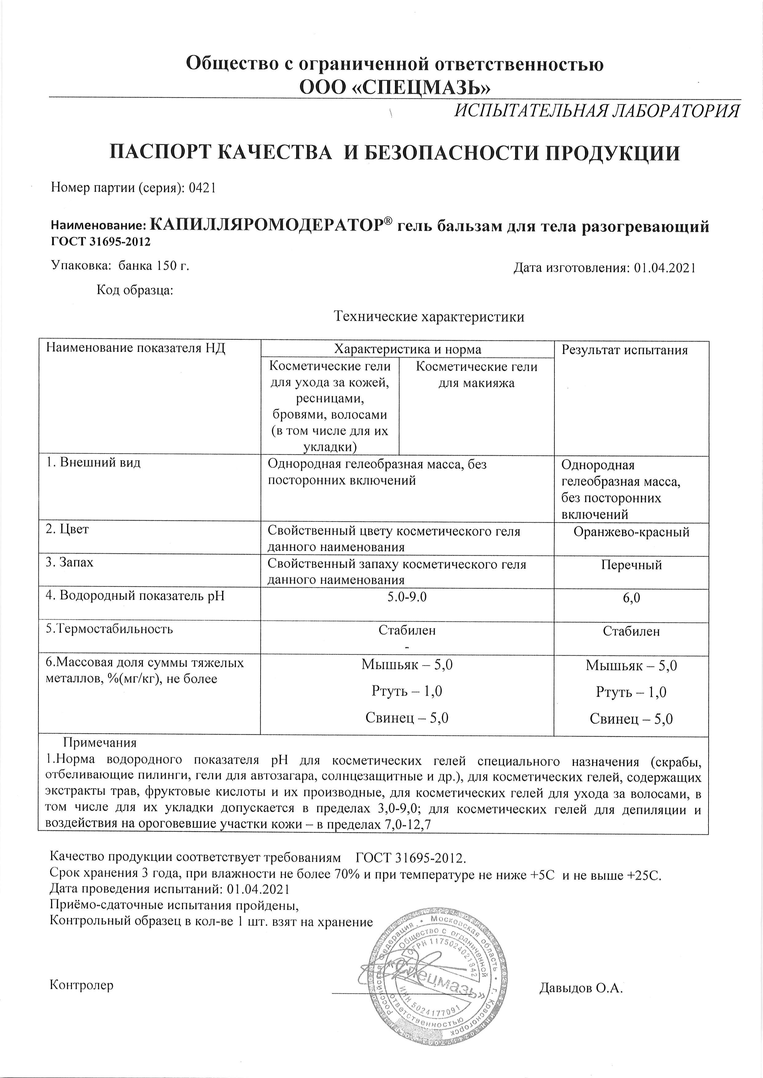 Паспорт №042021